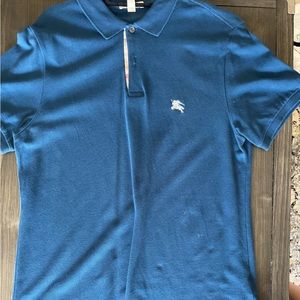 Blue Burberry polo